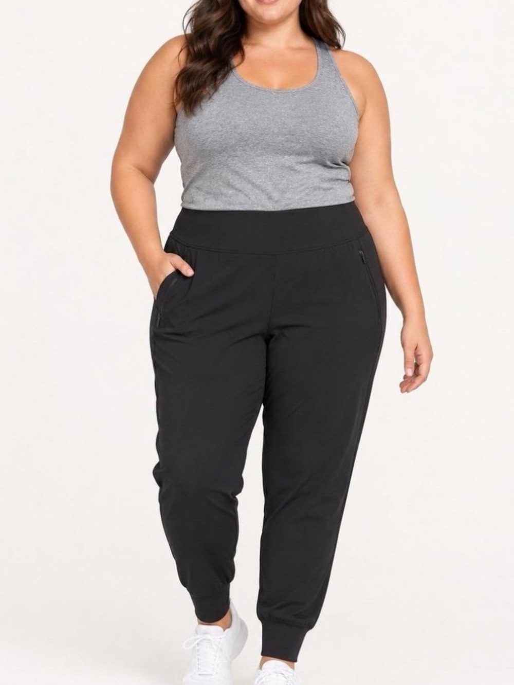 Athleta Venice Jogger Black 2X XXL Plus Size Travel Casual 27" Inseam Pants Gym